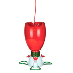 Songbird Essentials Hummingbird 10 oz Plastic Hummingbird Nectar Bird Feeder 3 ports