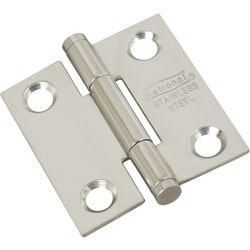 National Hardware 1-1/2 in. L Stainless Steel Door Hinge 2 pk