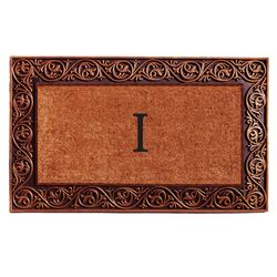 Calloway Mills Prestige "I" 1.5 W X 2.5 L Black/Brown Rectangle Coir Door Mat