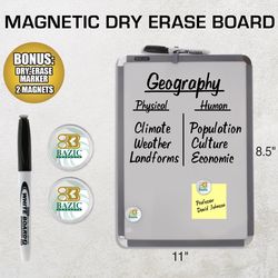 Bazic Products 8.5 in. H X 11 in. W Screw-Mounted Magnetic Dry Erase Board