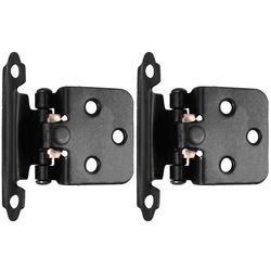 Laurey 1-5/8 in. W X 2-3/4 in. L Matte Black Steel Self-Closing Hinge 2 pk