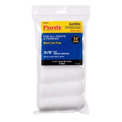 Purdy White Dove Woven Fabric 4.5 in. W X 3/8 in. Jumbo Mini Paint Roller Cover 6 pk