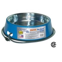 Farm Innovators Signature Blue Stainless Steel 5.5 qt Heated Pet Bowl For All Pets
