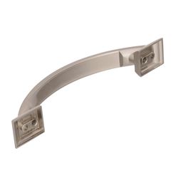 Amerock Candler Transitional Arch Cabinet Pull 3-3/4 in. Satin Nickel Silver 1 pk