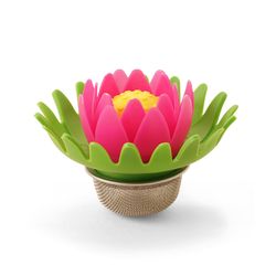 Kikkerland Multicolored Plastic/Stainless Steel Lotus Tea Infuser and Base 1 pk