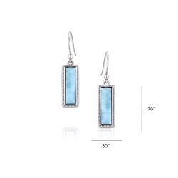 Montana Silversmiths Women's Larimar Peace & Serenity Blue/Silver Earrings