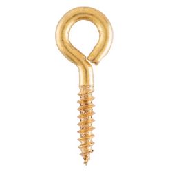 Ace 3/32 in. D X 13/16 in. L Polished Brass Screw Eye 7 lb. cap. 7 pk