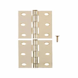 Ace 2.75 in. W X 3 in. L Bright Brass Gold Brass Narrow Hinge 2 pk