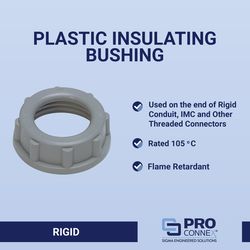 Sigma Engineered Solutions ProConnex 3/4 in. Plastic Insulating Bushing 2 pk