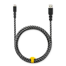 CAT USB Charge and Sync Cable 6 ft. Black/White
