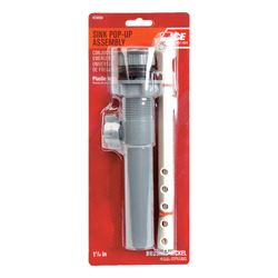 Ace 1-1/4 in. Brushed Nickel Plastic Pop-Up Drain Assembly