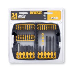 DeWalt Impact Ready Assorted Drive Bit Set Steel 34 pc