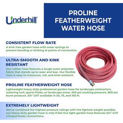 Underhill ProLine 3/4 in. D X 50 ft. L Heavy Duty Commercial/Professional Grade Garden Hose