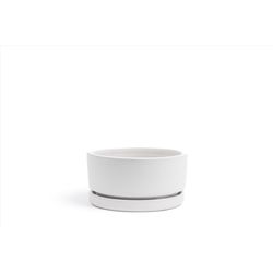 Momma Pots 8.5 in. W Porcelain Low Planter White