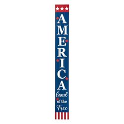 Glitzhome Patriotic/Americana Porch Sign MDF 1 pc