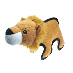 Boss Pet Pet Park Blvd For Dog Black/Brown Tuffimals Lion Dog Toy Small 1 pk