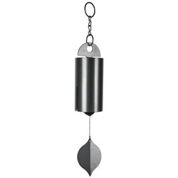 Woodstock Chimes Signature Collection Silver Aluminum/Wood 40 in. Heroic Windbell Bell Chimes