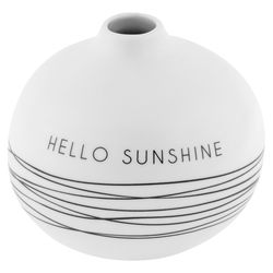 Karma Milo 3.5 in. H X 3.6 in. L Black/White Ceramic Bud Vase