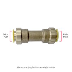 QuickFitting Push to Connect 5/8 in. PTC in. Brass Straight Union