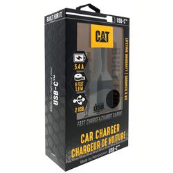 CAT USB Charge and Sync Cable 6 ft. Black/White