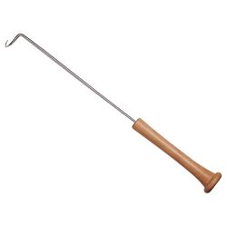 Baseball BBQ Steel/Wood Natural Pigtail 1 pk