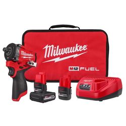 Milwaukee M12 FUEL 1/2 in. Cordless Brushless Impact Wrench Kit (Battery & Charger)