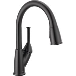 Delta One Handle Matte Black Pull-Down Kitchen Faucet