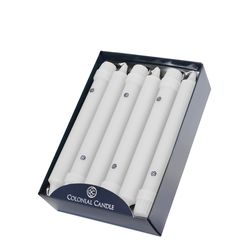 Colonial Candle White Unscented Scent Classic Taper Candle