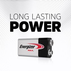Energizer Max 9-Volt Alkaline Batteries 4 pk Carded
