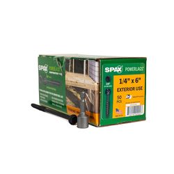 SPAX PowerLags 1/4 in. in. X 6 in. L Hex Drive Hex Washer Head Serrated Structural Screws