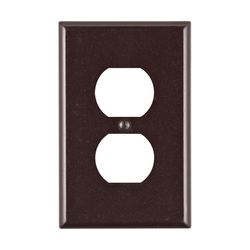 Leviton Brown 1 gang Plastic Duplex Wall Plate 1 pk