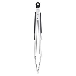 OXO Good Grips Silver/Black Stainless Steel Tongs