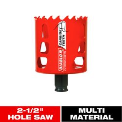 Diablo Snap-Lock Plus 2-1/2 in. Carbide Tipped 2-3/8 in. L X 3/8 in. D Hole Saw
