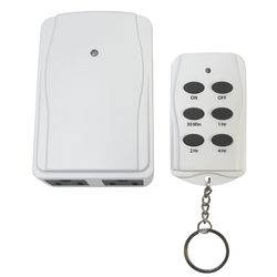 Prime Indoor Timer With Remote Control and Grounded Outlets 125 V White