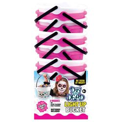 Magic Seasons LED Lights Up Day of the Dead Bucket 1 pk (RANDOM COLOR)