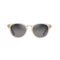 Maui Jim Hiehie Sunglasses Unisex Shiny Trans Yellow Frame Neutral Grey Lens Polarized