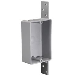 Cantex EZ Box New Work 8 cu in Rectangle PVC 1 gang Outlet Box Gray
