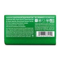 Dr. Bronner's Organic Almond Scent Pure-Castile Bar Soap 5 oz