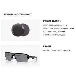 Oakley Flak 2.0 XXL Sunglasses Men's Matte Black Frame Prizm Black Lens