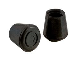 Shepherd Hardware Rubber Leg Tip Black Round 1 in. W 2 pk