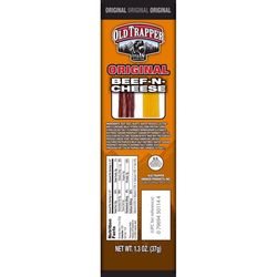 Old Trapper Original Beef Stick and Cheese 1.3 oz Shrink Wrapped