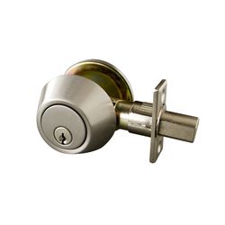 Design House Satin Nickel Steel Single Cylinder Deadbolt