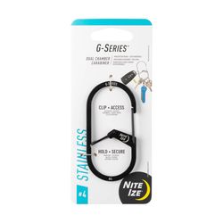 Nite Ize G-Series Stainless Steel Black Dual Chamber Carabiner