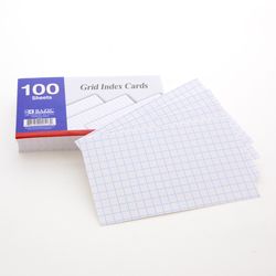 Bazic Products 3 in. H X 5 in. W Ruled Index Cards White 100 pk