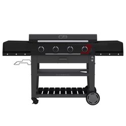 Charbroil 4 Burner Liquid Propane Outdoor Griddle with Hood Black