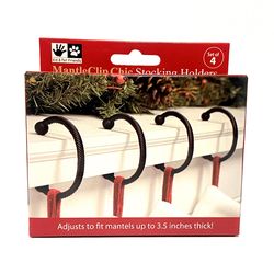 Haute Decor MantleClip Chic Black Stocking Holder