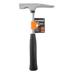GreatNeck 20 oz Smooth Face Bricklayer's Hammer 10.5 in. Rubber/Steel Handle