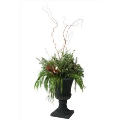 Algreen 21 in. H X 16.5 in. W X 16.5 in. D Plastic Acerra Urn Planter Black