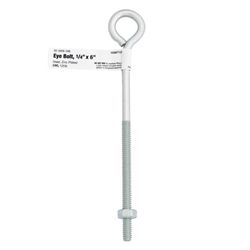 Hampton 1/4 in. X 6 in. L Zinc-Plated Steel Eyebolt Nut Included