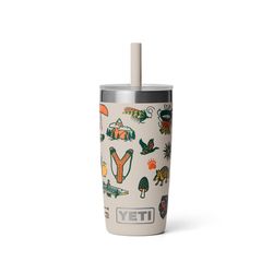 YETI Rambler Jr. 10 oz Cape Summer Camp BPA Free Kids Cups with Silicone Straw